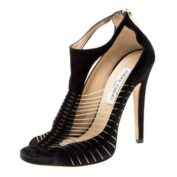 Jimmy Choo “Taste” Black Suede with Fishline heels - 40.5 - Picture 16 of 16